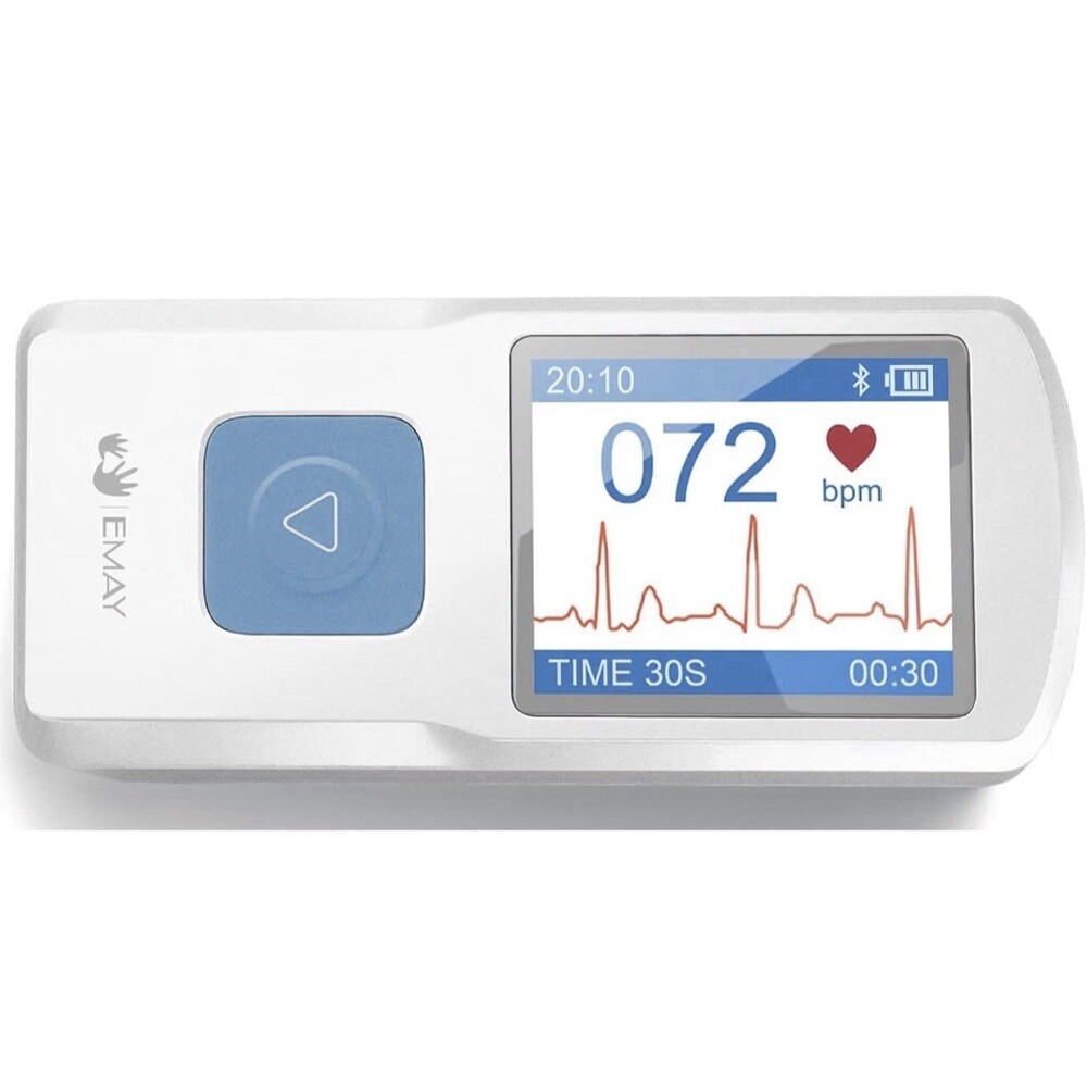 EMAY Bluetooth Portable ECG/EKG Monitor For iPhone & Android mac & Windows EMG20